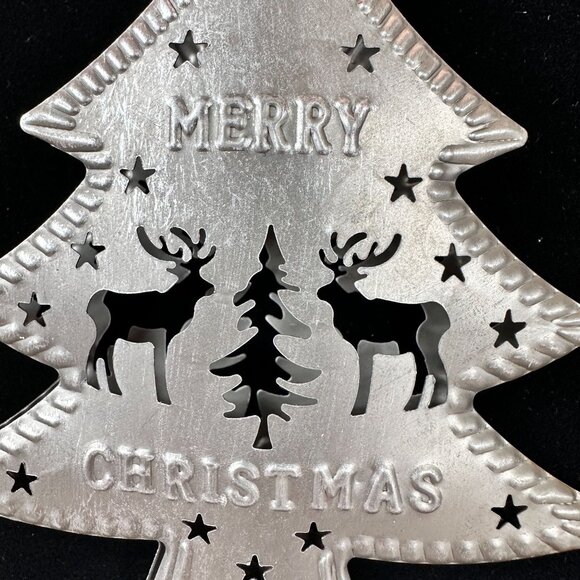 Christmas Ornaments Handmade Holiday Alpine Lodge Set Of 3 Rustic Deer Tree NEW - Picture 12 of 14